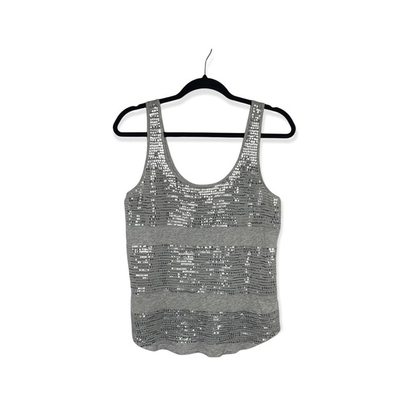 EXPRESS Gray Sequin Tank S - Picture 2 of 5